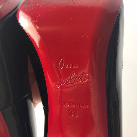 Christian Louboutin Bat Pump 100 Black Pumps 38 - Picture 7 of 8